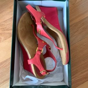 Red Lauren Ralph Lauren Sandal Wedges